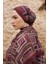 Bordo Ed Scarf Sunrise Geometrik Desen Şal 3