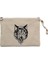 White Wolf Krem Clutch Astarlı Cüzdan / El Çantası 1