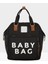 Siyah Baby Bag Baskılı Cepli Anne Bebek Bakım Sırt Çantası M000005163 1