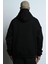 Oversize Kapşonlu Kanguru Cepli Içi Polarlı 3 Iplik Erkek Sweatshirt 4