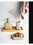 Sau 3'lü Banyo Set Ahşap Sıvı Katı Sabunluk Diş Fırçalık Modern 1