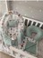 Babynest Yeşil Örgü Pike ve Orman Desen Ponponlu 6 Parça Jaju-Babynest Anne Yanı Set 1
