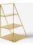 3 Katlı Altın Piramit Metal Organizer - Çok Amaçlı Aksesuar Rafı 1