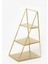 3 Katlı Altın Piramit Metal Organizer - Çok Amaçlı Aksesuar Rafı 6