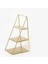 3 Katlı Altın Piramit Metal Organizer - Çok Amaçlı Aksesuar Rafı 7
