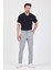 Theseason Erkek Açık Gri Likralı Kırışmaz Lastikli Comfort Fit Chino Pantolon 3
