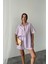 Gömlek - Şort Takım - Lila 3