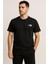 Trend Kapında The North Face Pamuk Penye Bisiklet Yaka T-Shirt Siyah 1