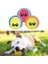 Buffer® 3lü Renkli Desenli Tenis Topu Kedi Köpek Oyuncağı 2