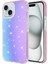 Apple iPhone 15 Kılıf Parlak Renk Geçişli Tstk Velle Kapak-Pembe 1