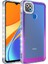 Xiaomi Redmi 9c Kılıf Simli ve Renk Geçiş Tasarımlı Lens Korumalı Tstk Park Kapak-Mor-Pembe 1