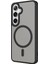 Galaxy S24 Kılıf Sert Pc Arka Yüzey Wireless Şarj Özellikli Tstk Flet Magsafe Kapak-Koyu Yeşil 5