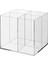 Şeffaf 4 Bölmeli Kare Organizer, 11cm x 11cm, akrilik, beyaz, düzenli saklama çözümü 4