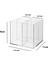 Şeffaf 4 Bölmeli Kare Organizer, 11cm x 11cm, akrilik, beyaz, düzenli saklama çözümü 5