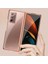 Samsung Galaxy Z Fold 2 Uyumlu Kamera Korumalı Ultra Ince Koruyucu Kıpta Kılıf Rose Gold 3