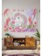 Pembe Çiçek Duvar Örtüsü Duvar Halısı Duvar Sanatı Duvar Dekorasyonu Dekoratif Tapestry 1