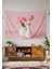 Gül Çiçek Vazo Minimalist Şık Duvar Örtüsü Halısı Duvar Sanatı Duvar Dekorasyonu Dekoratif Tapestry 1