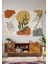 Yaprak Çiçek Minimalist Bohem Duvar Örtüsü Halısı Duvar Sanatı Duvar Dekorasyonu Dekoratif Tapestry 1
