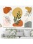 Yaprak Çiçek Minimalist Bohem Duvar Örtüsü Halısı Duvar Sanatı Duvar Dekorasyonu Dekoratif Tapestry 2