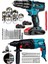 Süper 2li 1500 Watt 2.28 Kırıcı Delici Matkap & 2x Akülü Şarjlı Vidalama Matkap 30 Pcs Set 1