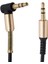 3.5 mm Metal Başlıklı Erkek/erkek L Uçlu Jack Girişli Aux Stereo Ses Aktarma Kablosu (4390) 1