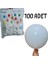 12 Inç Pastel Beyaz Lateks Balon - 100’LÜ Paket (Iç & Dış Mekan Uyumlu) 1