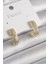 Mulvxxmd XDN02 Pirinç Gold Renk Zirkon Taşlı Yarım Halka Model Kadın Küpe (Mulvix) 1