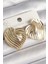 Mulvxxmd XDN02 Pirinç Gold Renk Işlemeli Plaka Kalp Model Kadın Küpe (Mulvix) 1