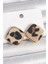 Mulvxxmd XDN02 Pirinç Gold Renk Kare Leopar Model Kadın Küpe (Mulvix) 1