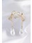 Mulvxxmd XDN02 Pirinç Gold Renk Fiyonk Model Inci Taşlı Uzun Küpe (Mulvix) 1