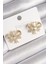 Mulvxxmd XDN02 Pirinç Gold Renk Zirkon Taşlı Fiyonk Model Kadın Küpe (Mulvix) 1