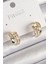 Mulvxxmd XDN02 Pirinç Gold Renk Zirkon Taşlı Zincir Model Kadın Küpe (Mulvix) 1