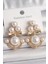 Mulvxxmd XDN02 Pirinç Gold Renk Incili Çapa Model Kadın Küpe (Mulvix) 1