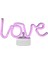 Pembe Aşk Neon Işık Pil ile Çalışan LED Neon Tabela Tabanlı Ev Yatak Odası Çocuk Odası Için (Yurt Dışından) 1