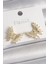 Mulvxxmd XDN02 Pirinç Gold Renk Zirkon Taşlı Kelebek Model Kadın Küpe (Mulvix) 1