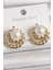 Mulvxxmd XDN02 Pirinç Gold Renk Incili Sarmal Burgu Model Kadın Küpe (Mulvix) 1