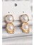 Mulvxxmd XDN02 Pirinç Gold Renk Inci Kare Model Kadın Küpe (Mulvix) 1