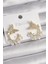 Mulvxxmd XDN02 Pirinç Gold Renk Zirkon Taşlı Sallantı Detay Kelebek Model Kadın Küpe (Mulvix) 1
