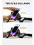 Kıskaçlı telefon tutucu, 4-7.7 inç, motosiklet, bisiklet, atv uyumlu, mıknatıslı, siyah 4