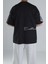 Yama Desenli Siyah Tasarım T-Shirt 5
