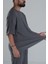 Antrasit Bürümcük Kumaş Oversize Takım 2