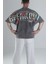 Breakout Yıkamalı Antrasit Oversize Tasarım T-Shirt 2