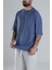 Yıkamalı Mavi Oversize T-Shirt 2