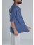 Yıkamalı Mavi Oversize T-Shirt 3