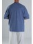 Yıkamalı Mavi Oversize T-Shirt 4