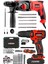 Alman Devi Muhteşem 2li Set 9900WATT Darbeli Kırıcı Delici 298VF Çift Akülü Darbeli Matkap 27PCS Se 1