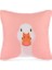 Duck Face Sevimli Kaz Illüstrasyonlu Pembe Kırlent Kılıfı – 43X43CM 2