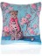 Floral Leopard Pembe Kurdeleli Çiçekli Leopar Kırlent Kılıfı – 43X43CM 2