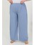 Kadın Büyük Beden Bürümcük Pantolon 210076 Mavi 2