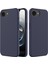 iPhone 16E Kılıfı Için Düşmeye Dayanıklı Sıvı Silikon Yumuşak Astarlı Arka Telefon Kılıfı-Gece Yarısı Mavisi (Yurt Dışından) 1